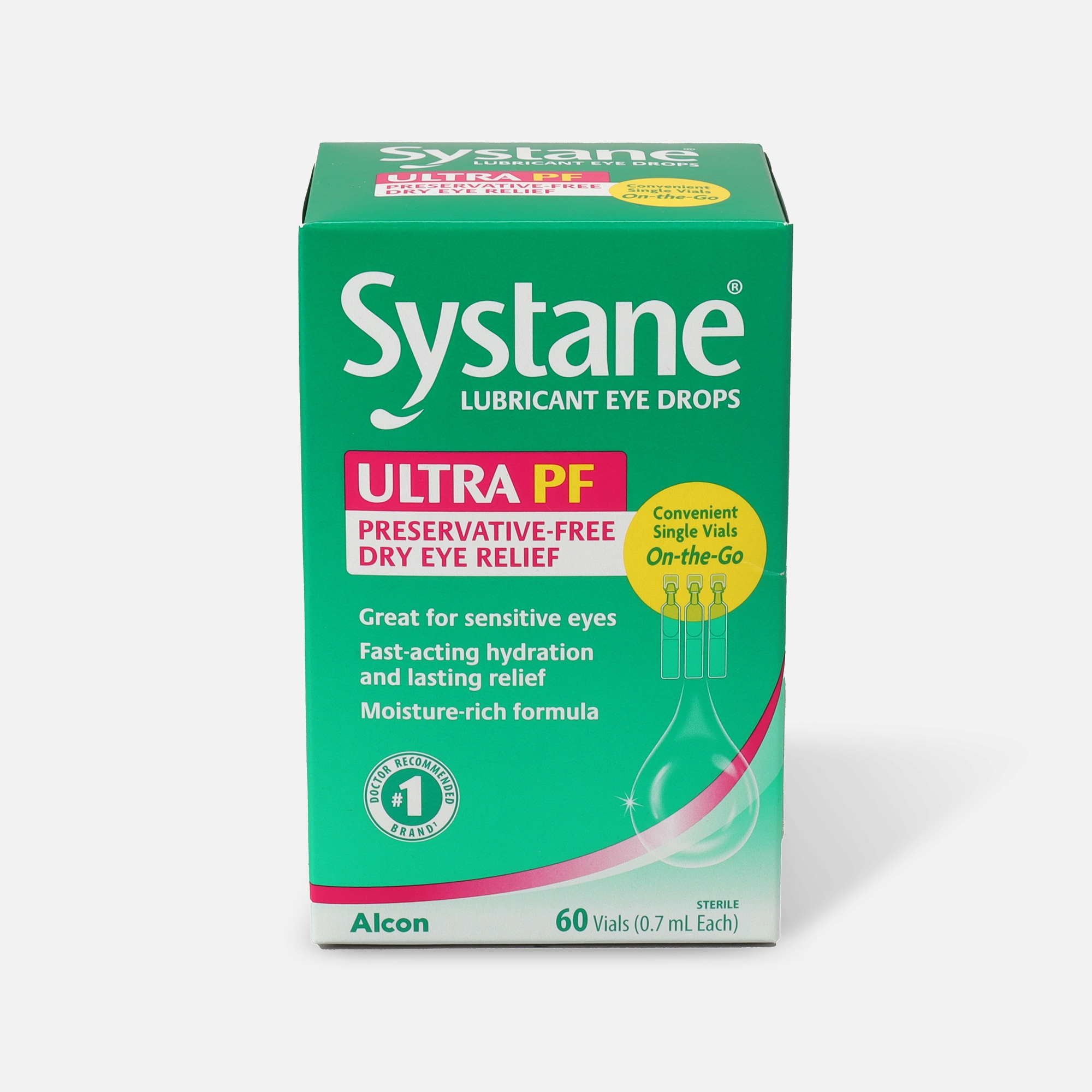 FSA Eligible Systane Ultra Preservative Free Lubricant Eye Drops 60 Ct FSA Store