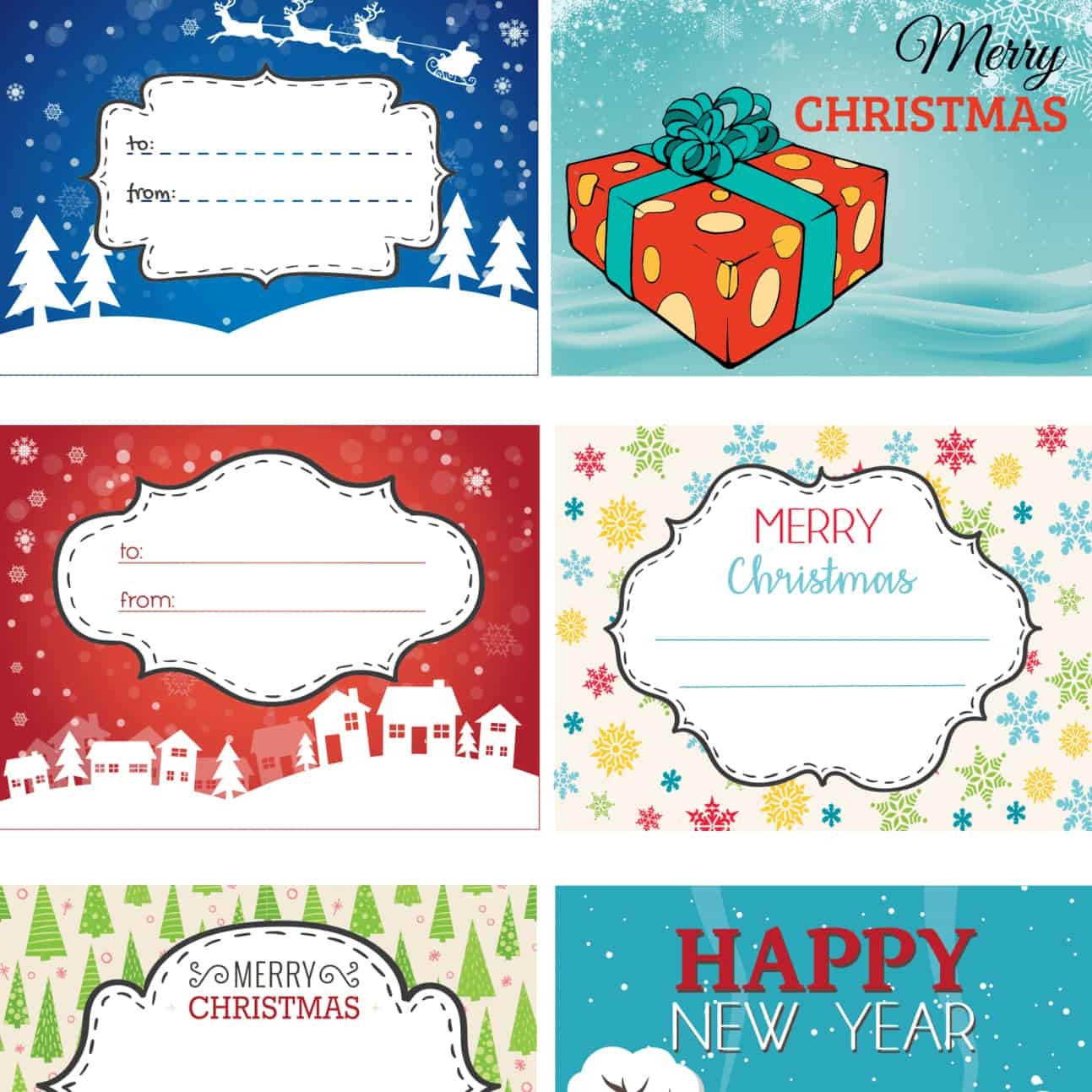 christmas present labels printable