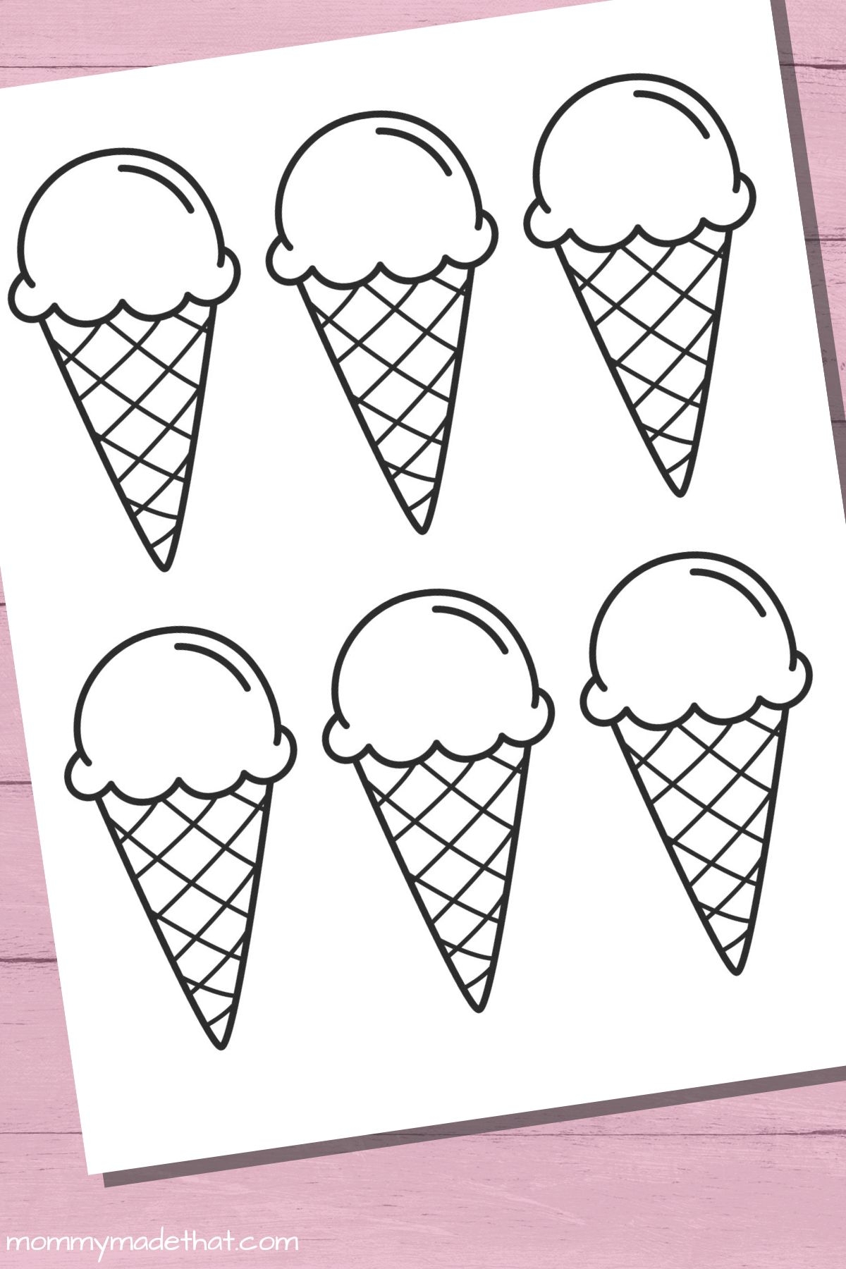 ice cream cone printable