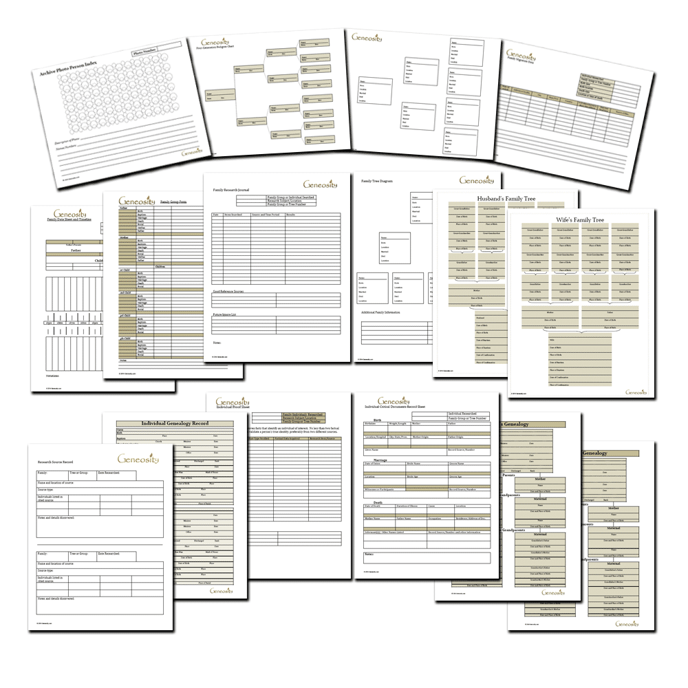 genealogy forms free printable genealogy research log