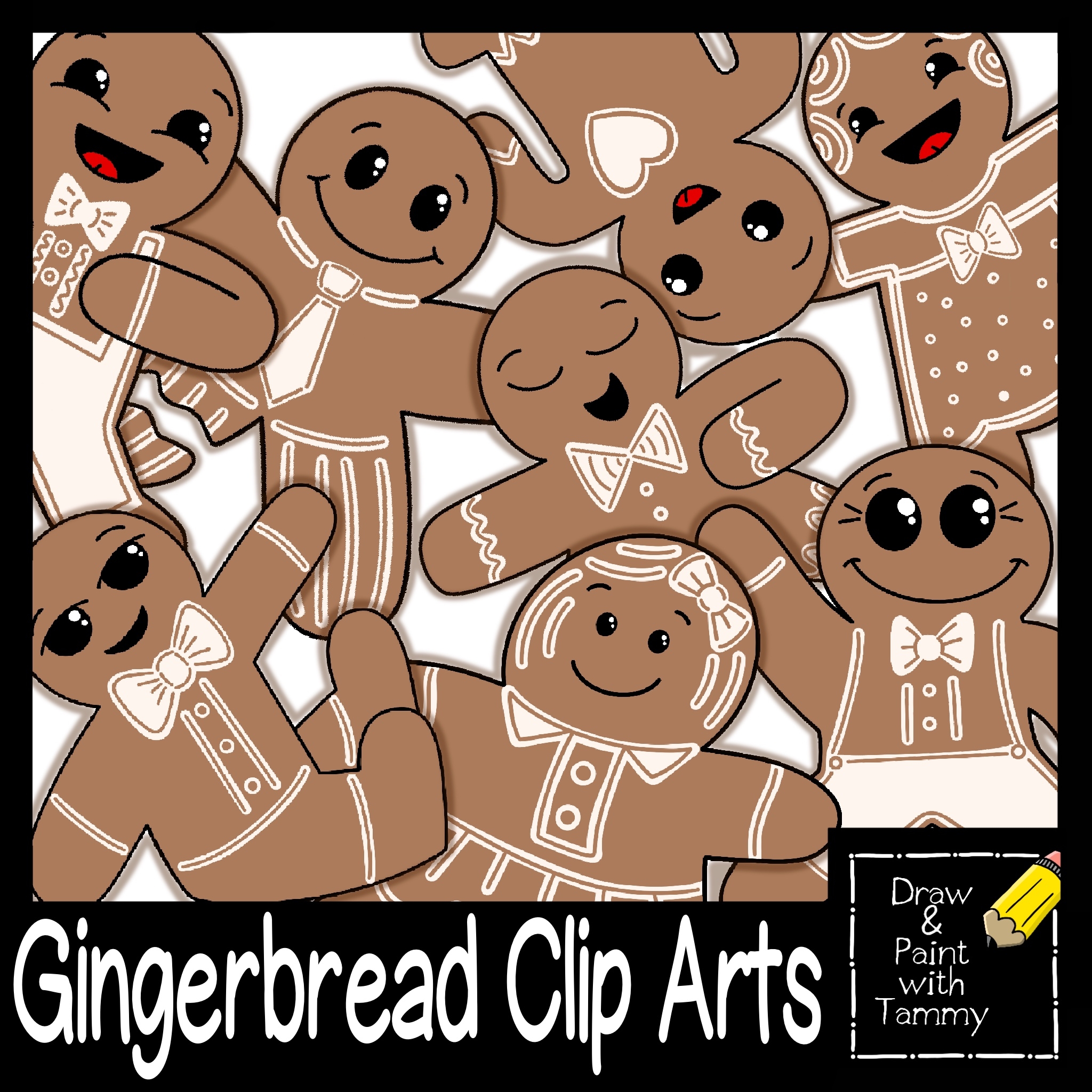 Gingerbread Man Christmas Cookie Clip Arts Printable PDF Made By Teachers