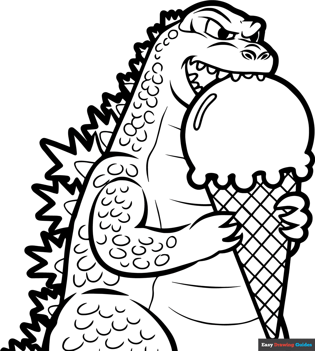 godzilla printable coloring pages