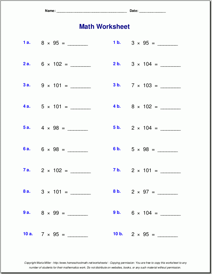 free printable 5th grade worksheets