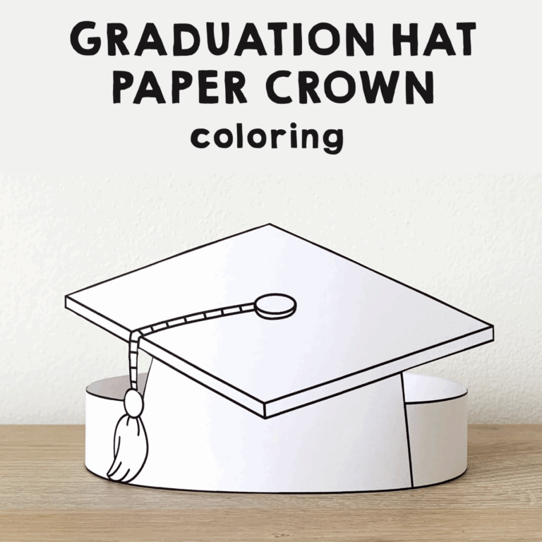 Graduation Hat Paper Headband Printable Coloring Made By Teachers