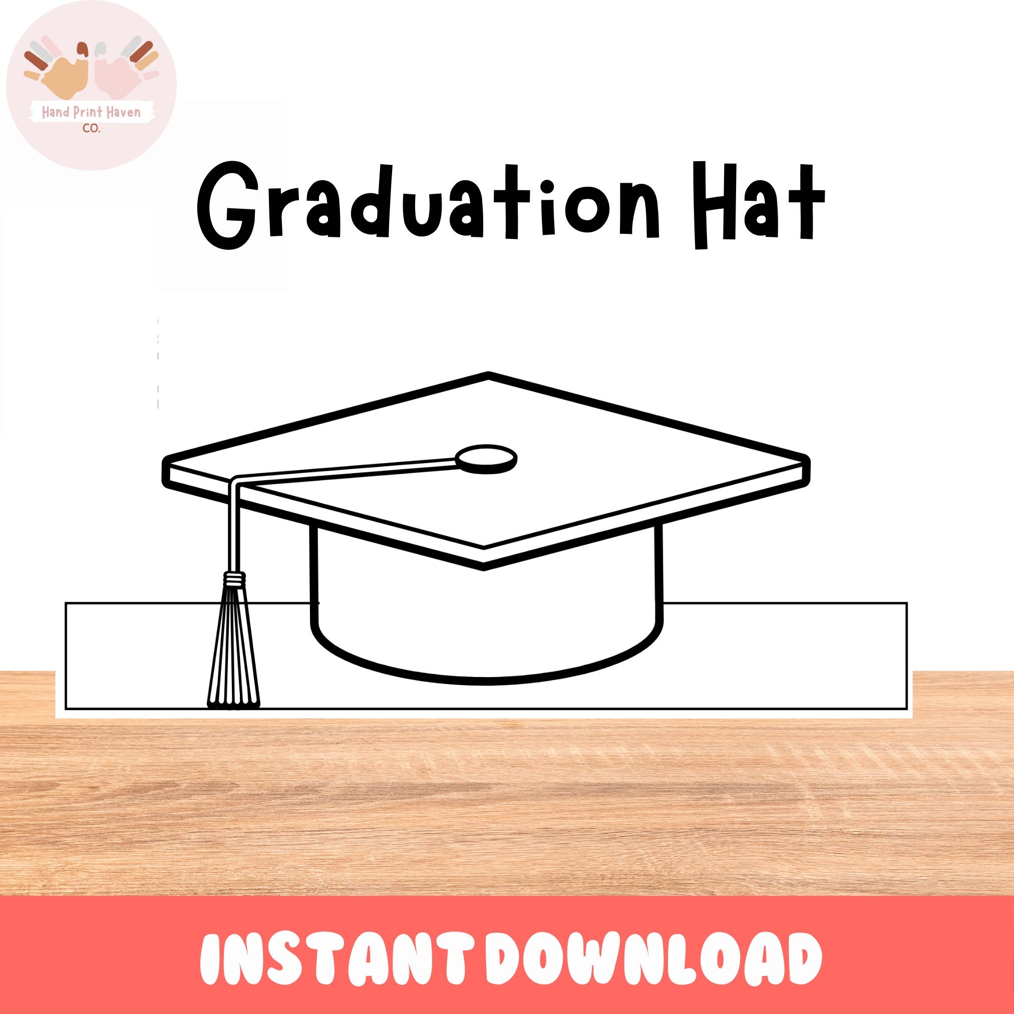Graduation Printable Crown Graduation Hat Graduation Cap Craft Last Day Of School Paper Crown Paper Hat Graduation Cap Paper Etsy