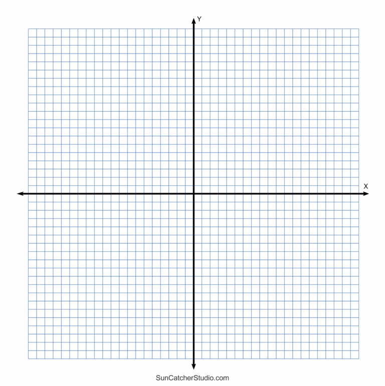 Grid Paper Printable 4 Quadrant Coordinate Graph Paper Templates Free Printables Monograms Design Tools Patterns DIY Projects