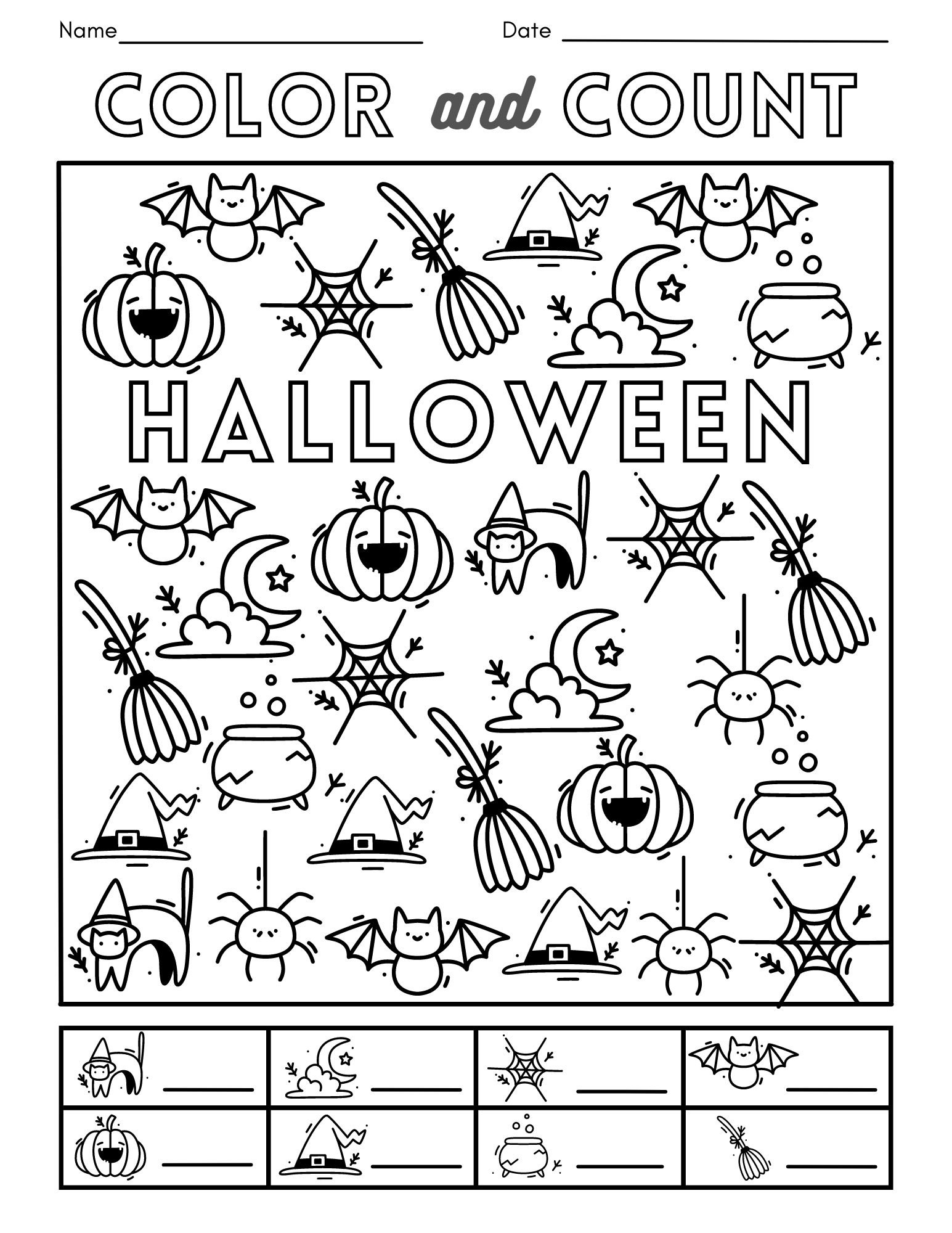 halloween activity pages printable