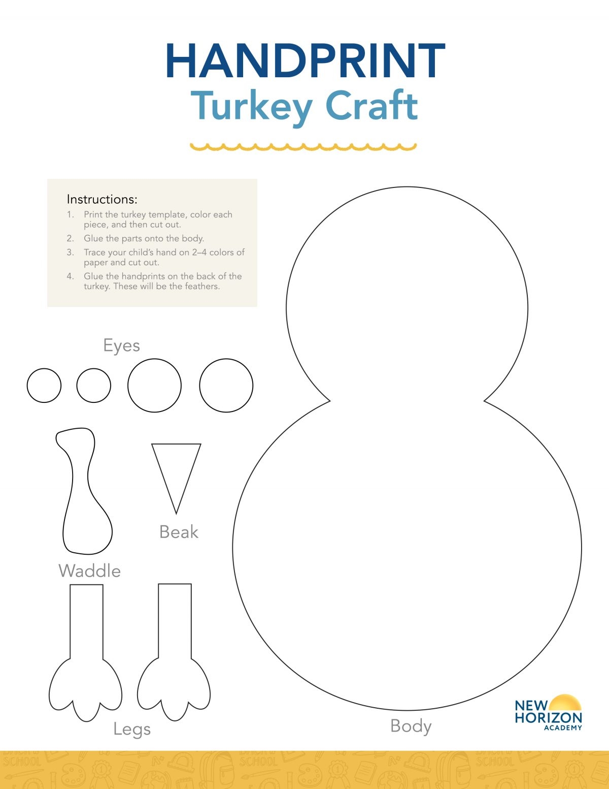 free turkey printable template