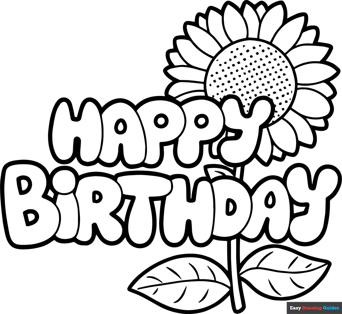 happy birthday coloring printables
