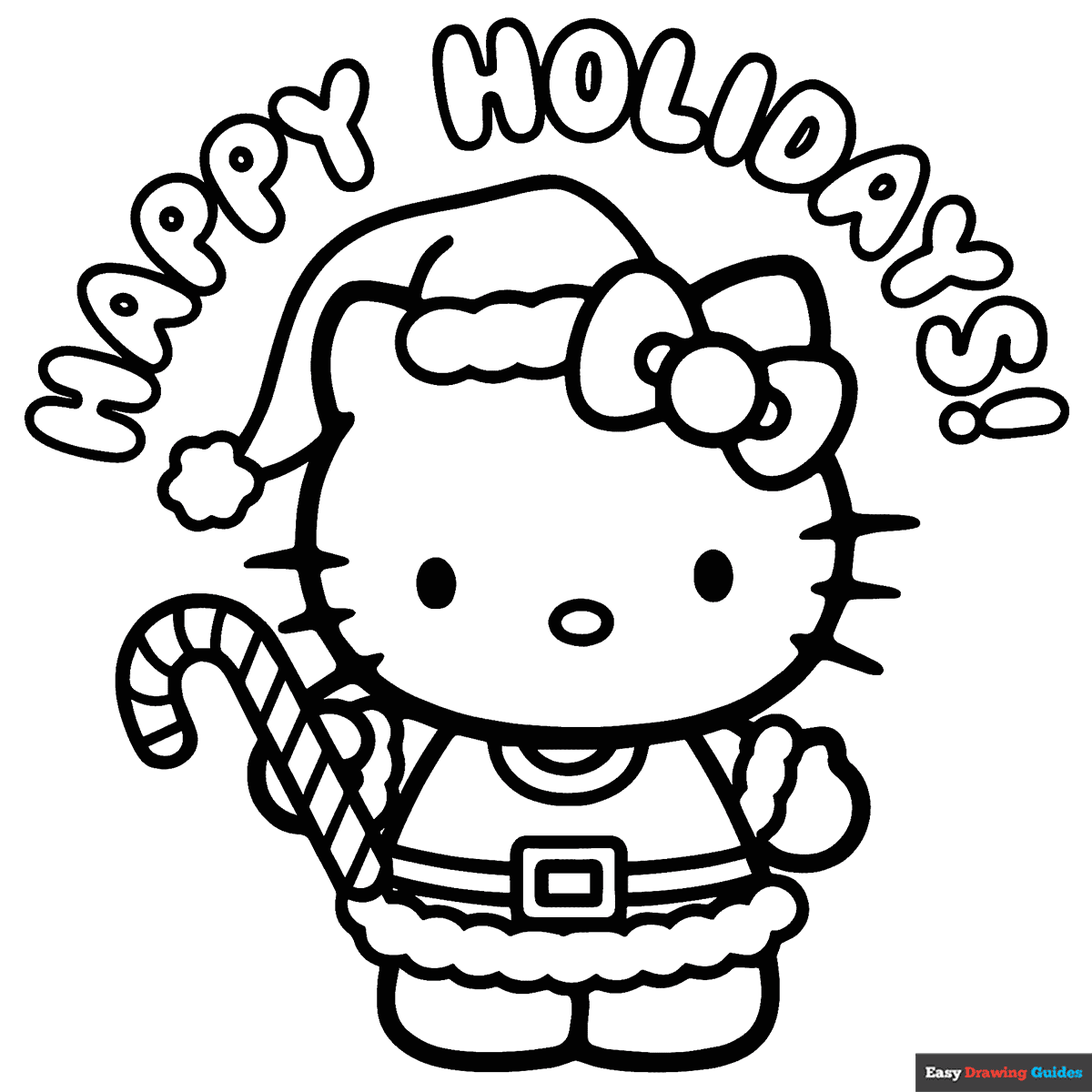 free printable hello kitty colouring pages