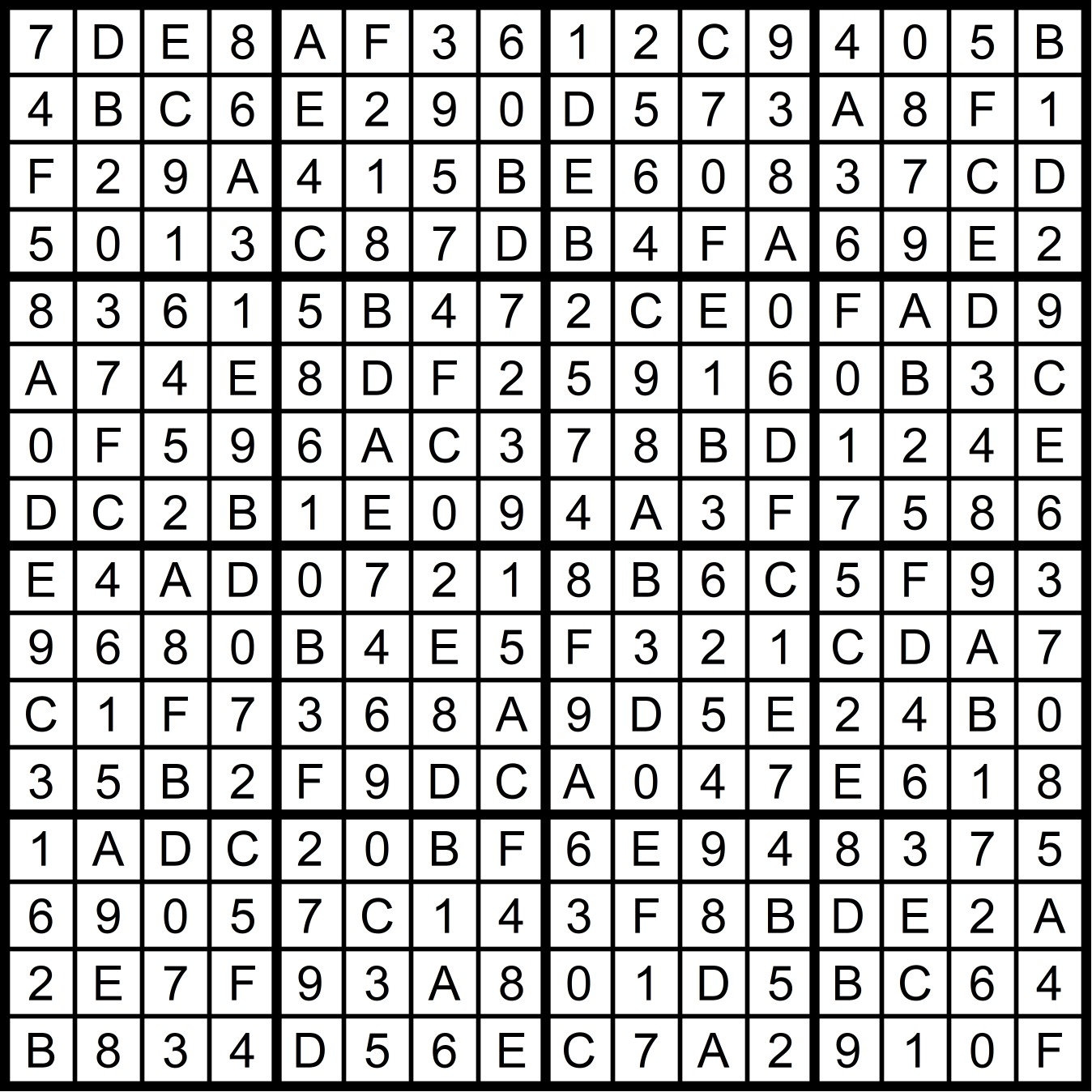 Hexadoku Sudoku 16x16 16x16 Sudoku Sudoku Print Mega Sudoku Digital Download Sudoku 16 Sudoku Hard Big Sudoku Sudoku Download vol 2 Etsy