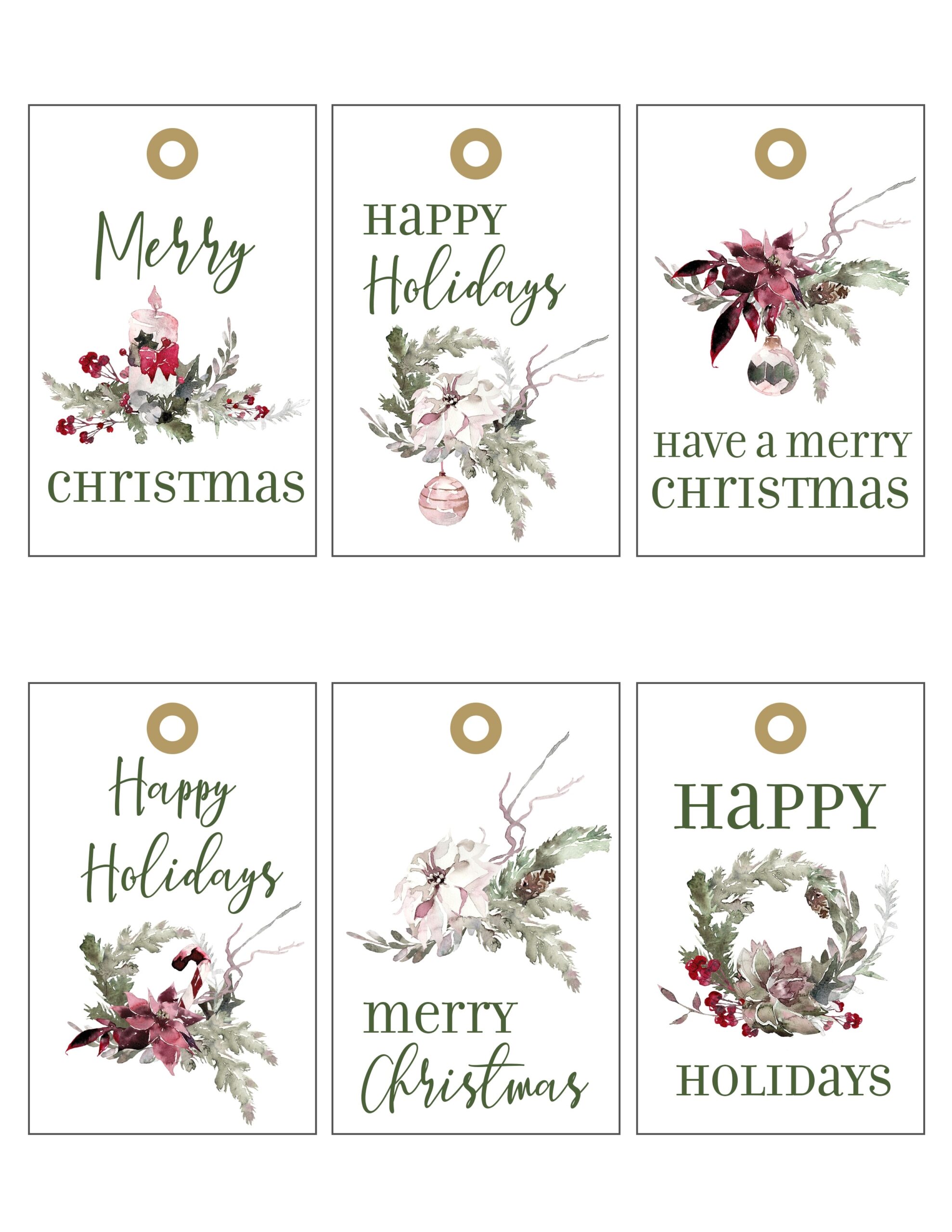 free printable christmas tags