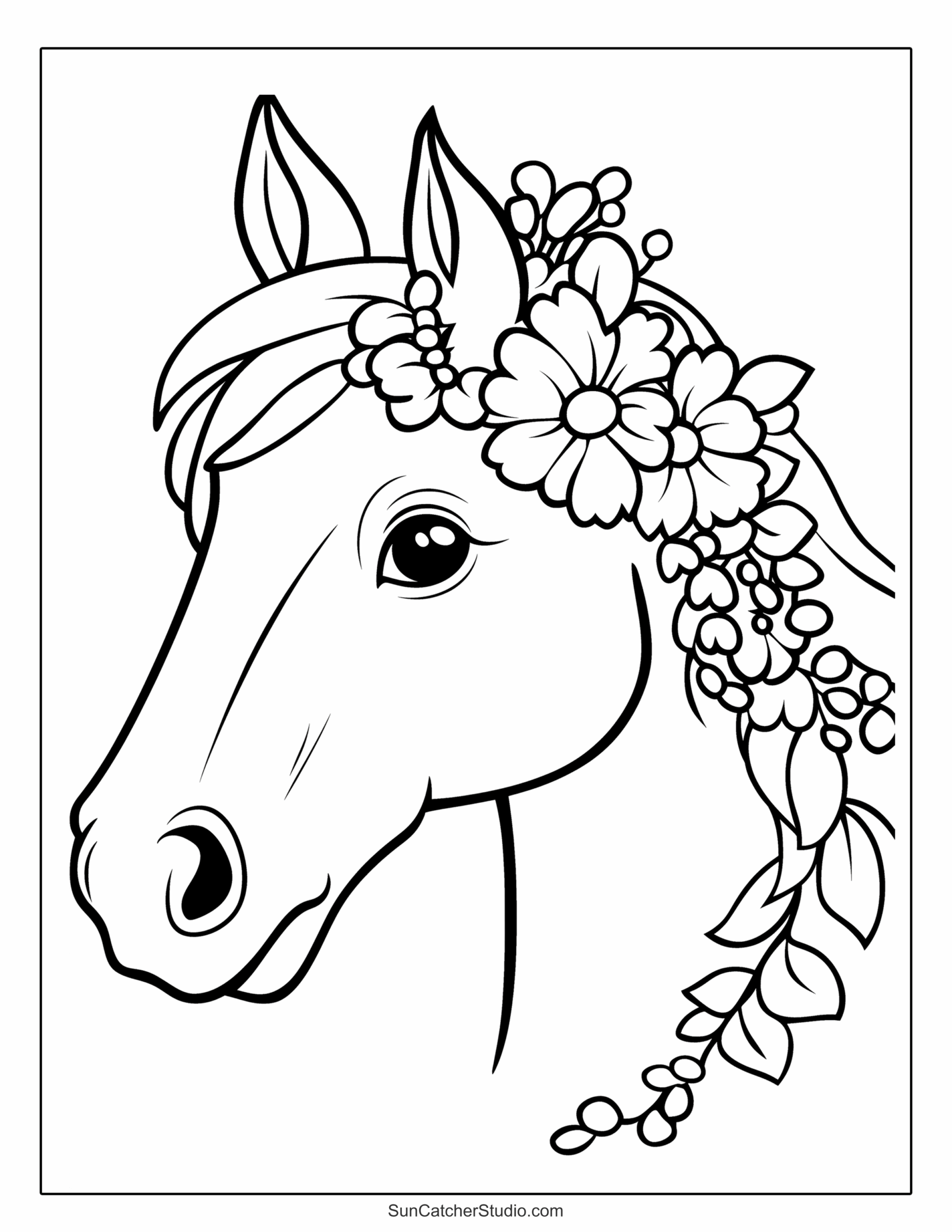 horse colouring pages printable