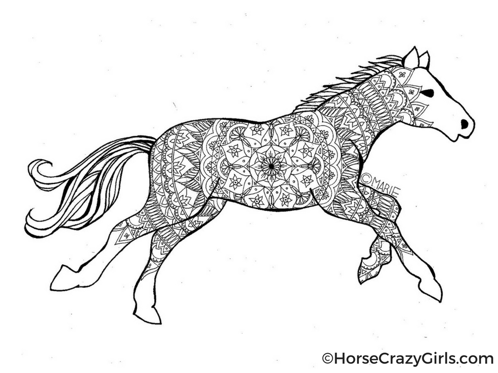 horse coloring books printable