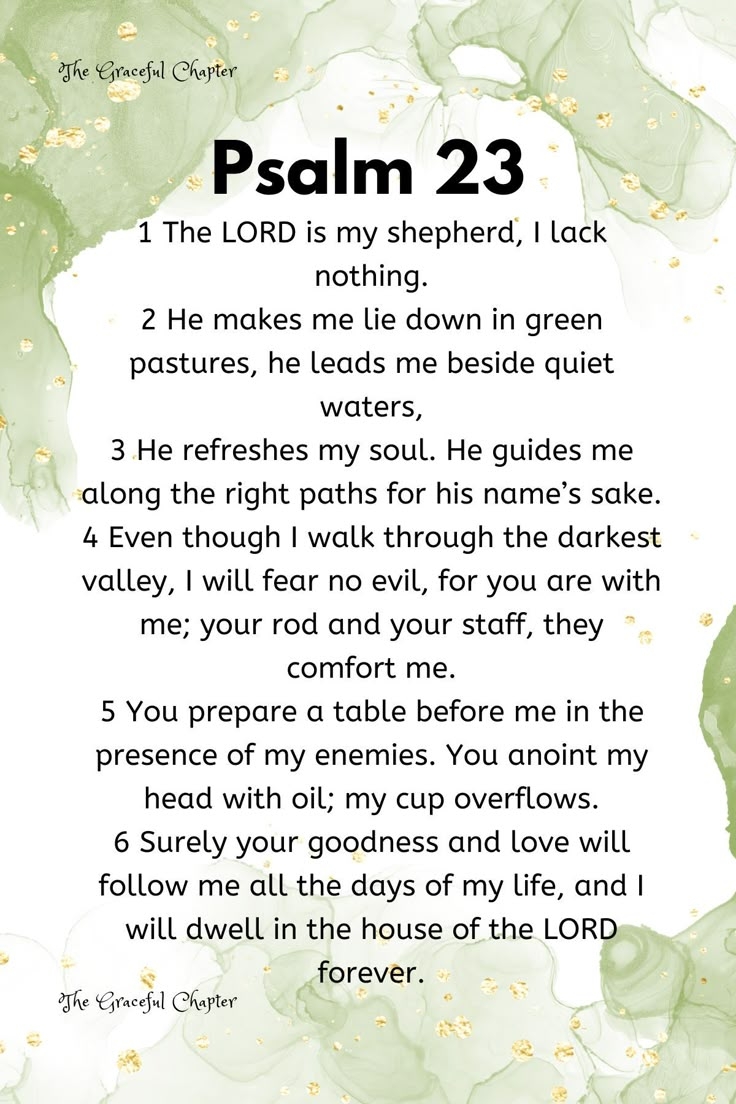 How To Use Psalm 23 As A Prayer The Graceful Chapter