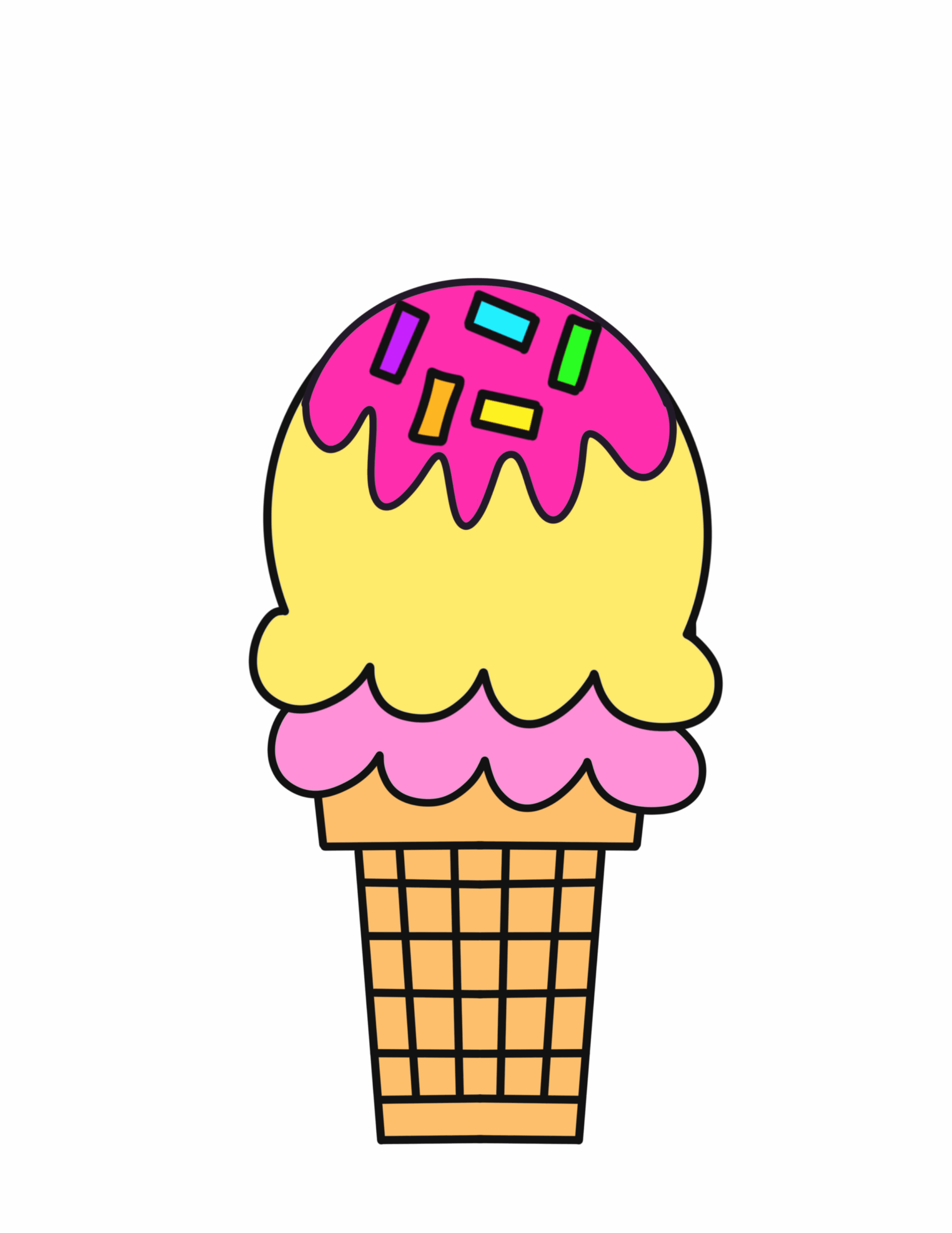 Ice Cream Cone Craft Templates For Kids 
