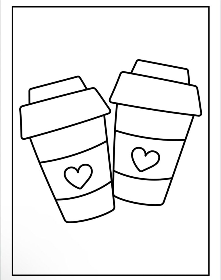 Large Food Printable Coloring Sheets Easy And Bold Craft Cut Outs Etsy