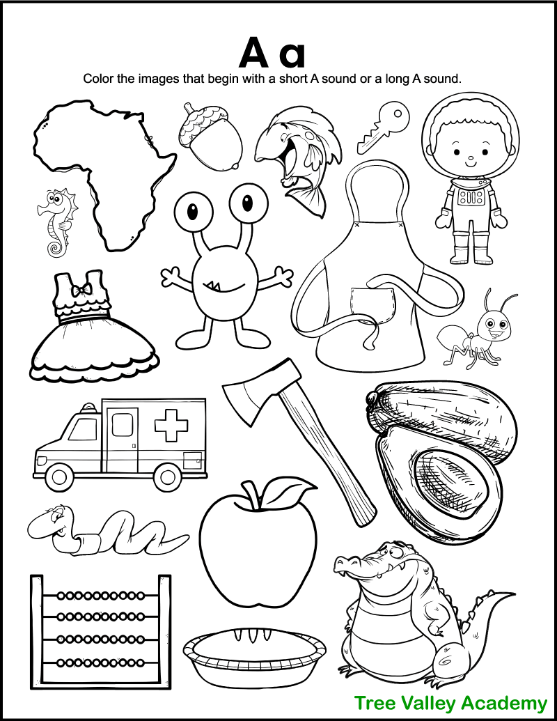 letter a printable worksheets
