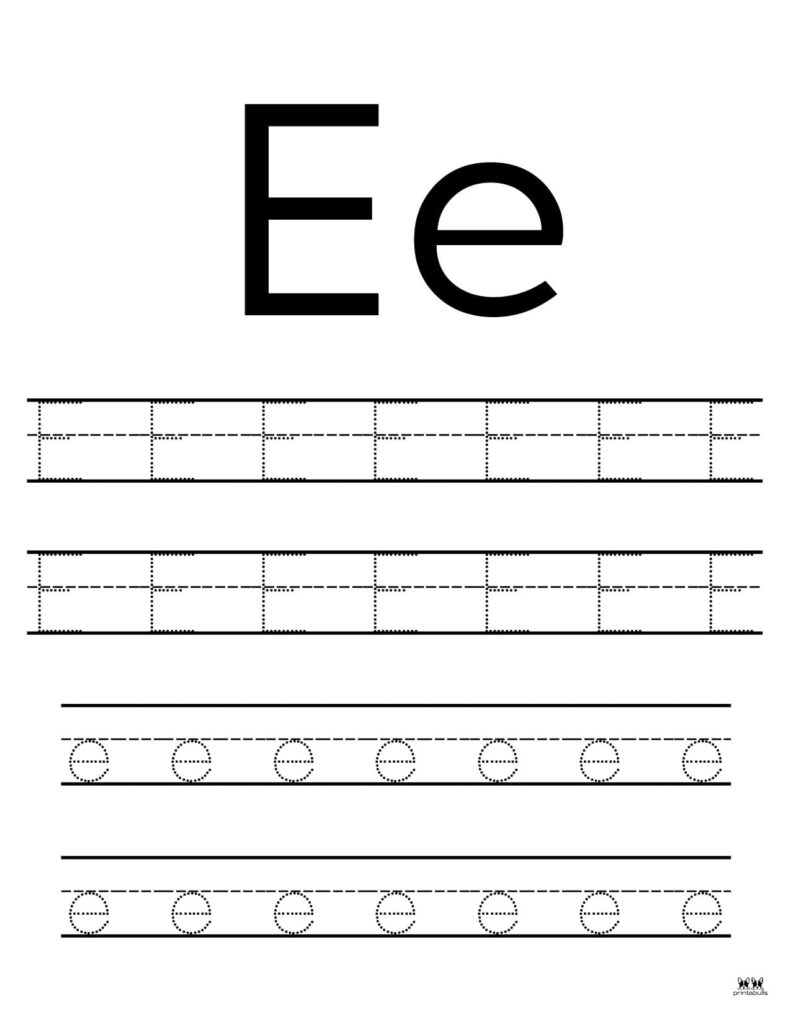 letter e printable