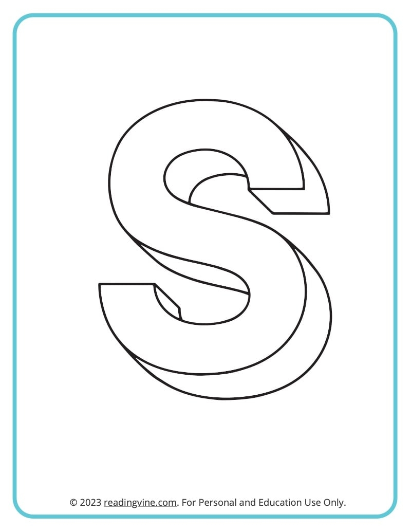 Letter S Coloring Pages