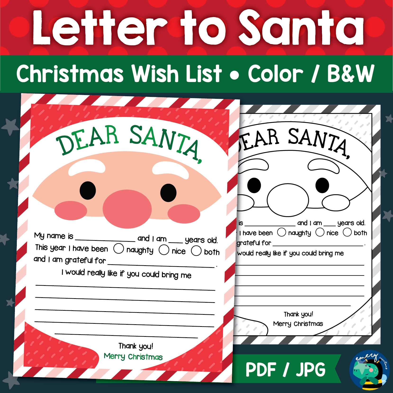 christmas wishlist printable