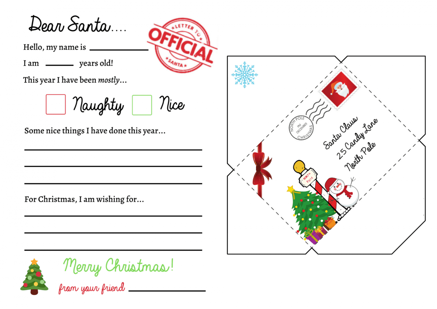 letter to santa printable