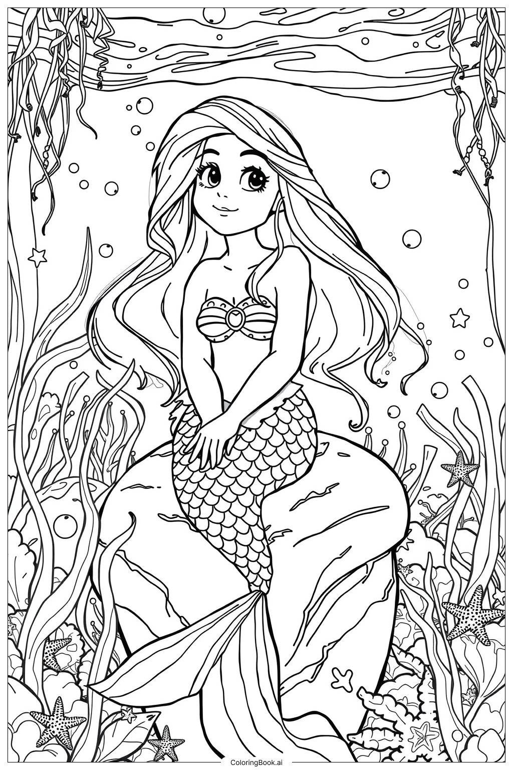 little mermaid coloring pages printable