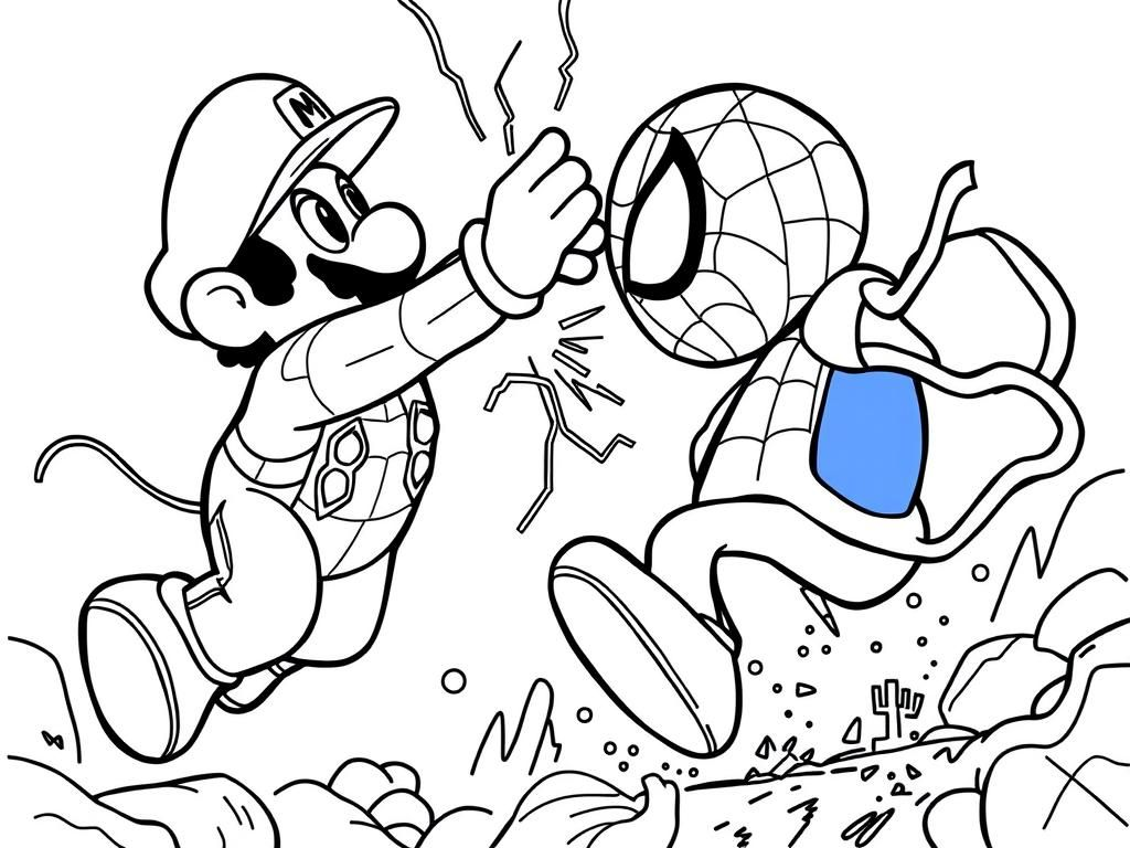 printable coloring pages spiderman