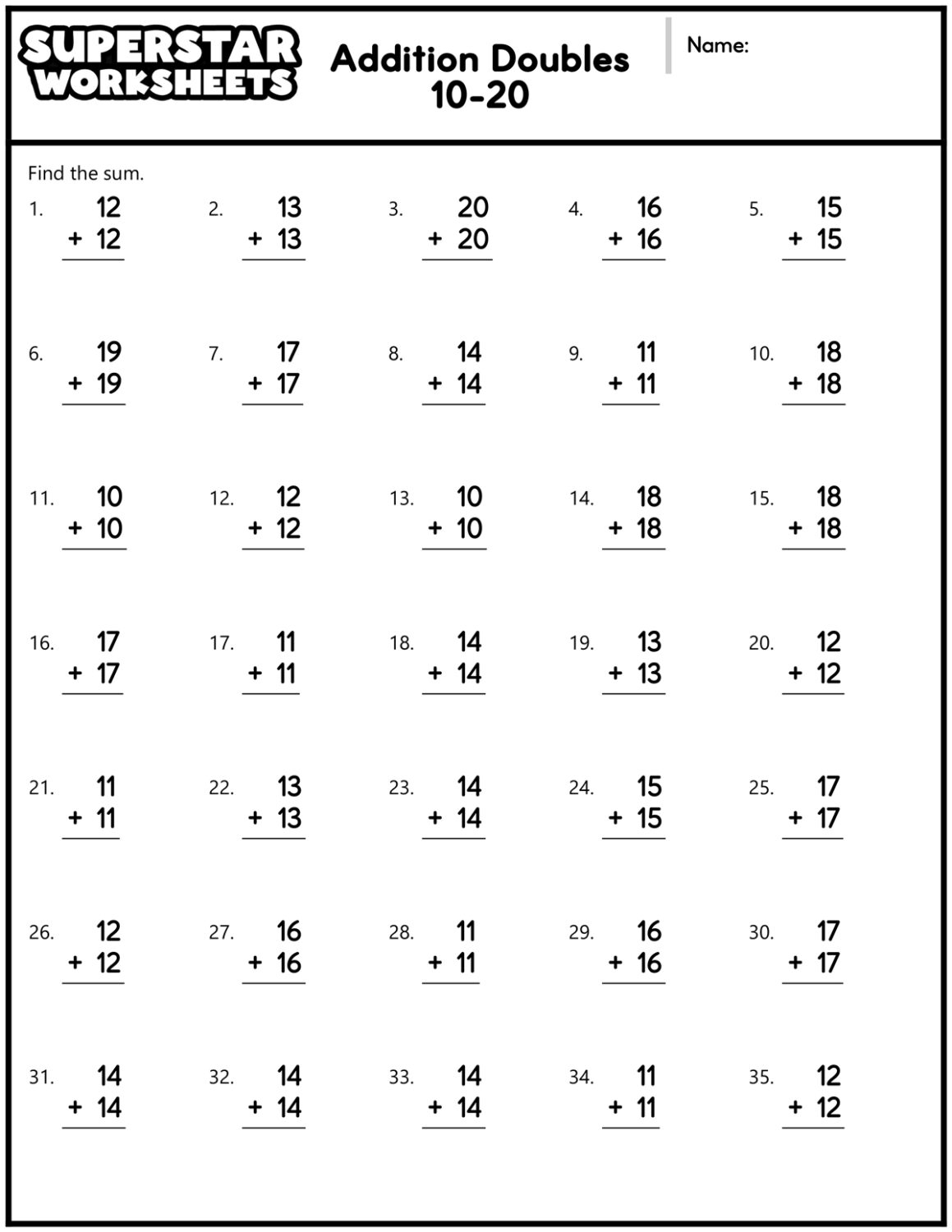 free printable adding worksheets
