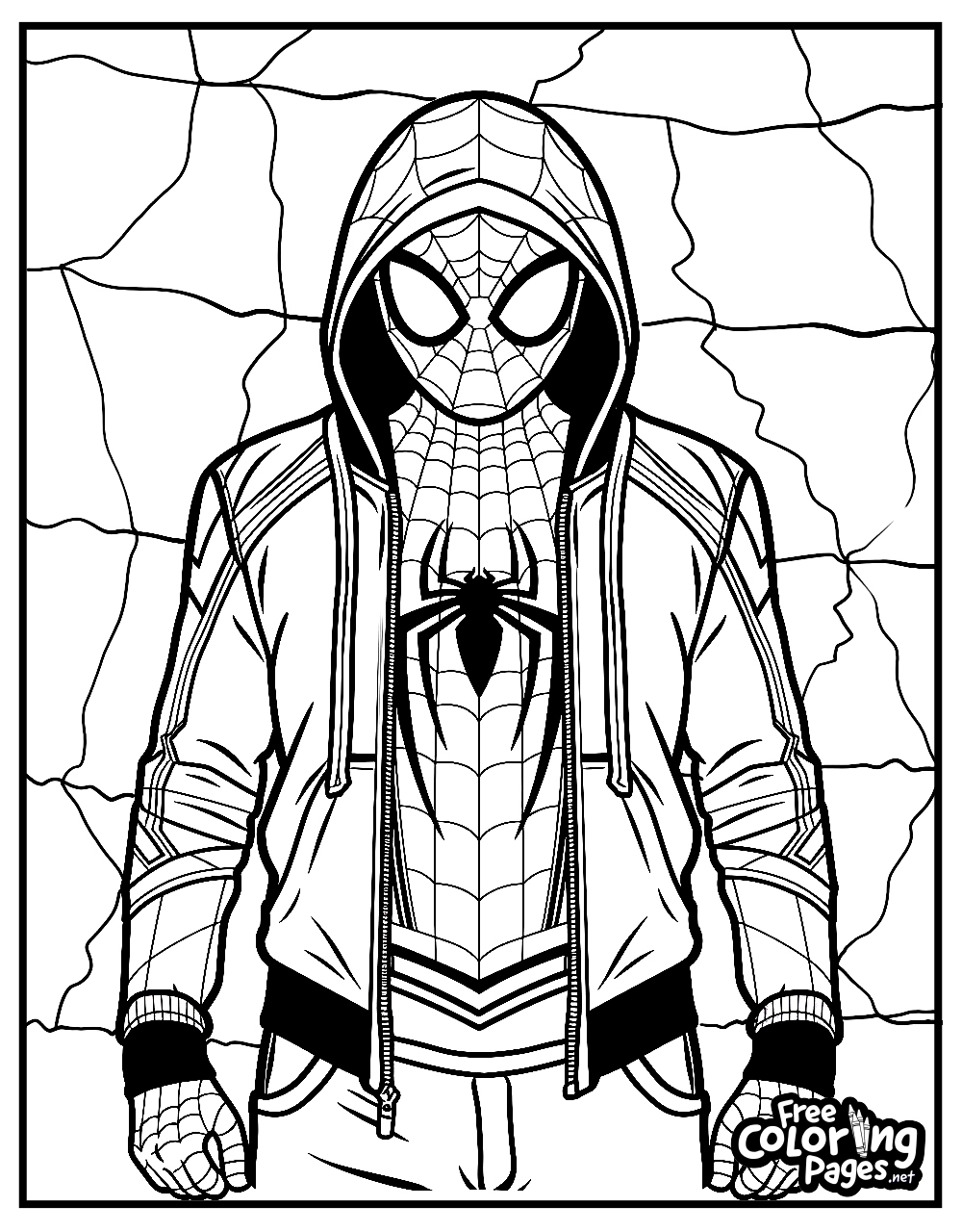 spiderman coloring page printable