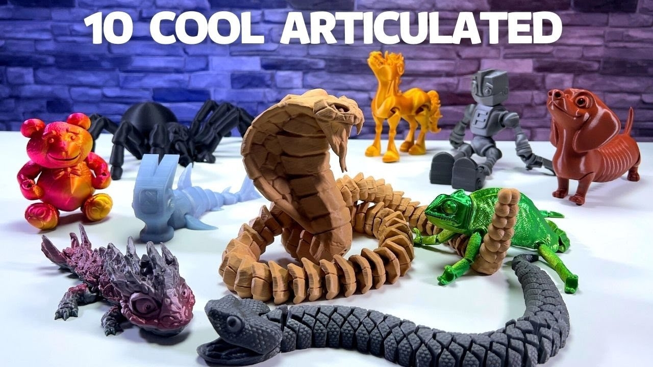 Mind Blowing Timelapses 10 Epic 3D Printed Articulated Animals Creality Ender 3 S1 Plus YouTube