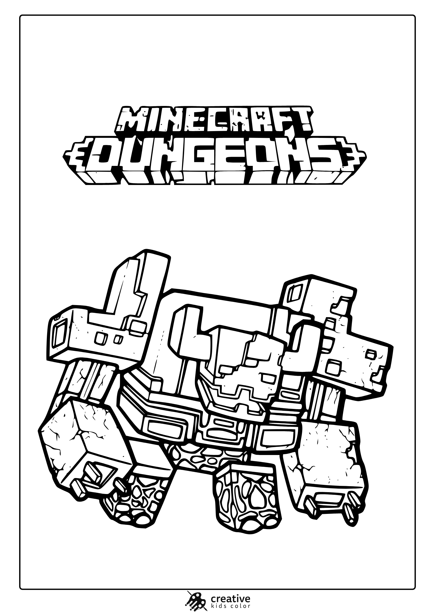 free printable minecraft colouring pages