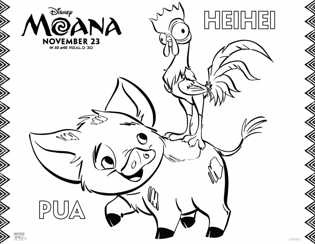 moana printable coloring pages
