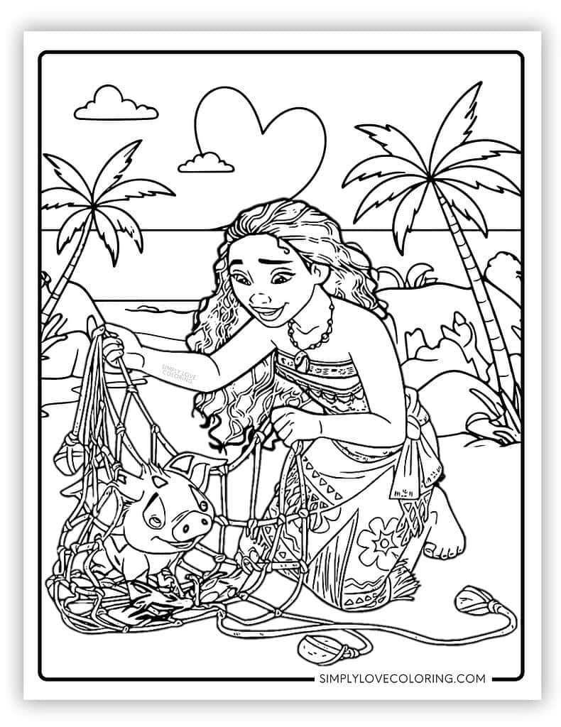 Moana Coloring Pages Free PDF Printables Simply Love Coloring