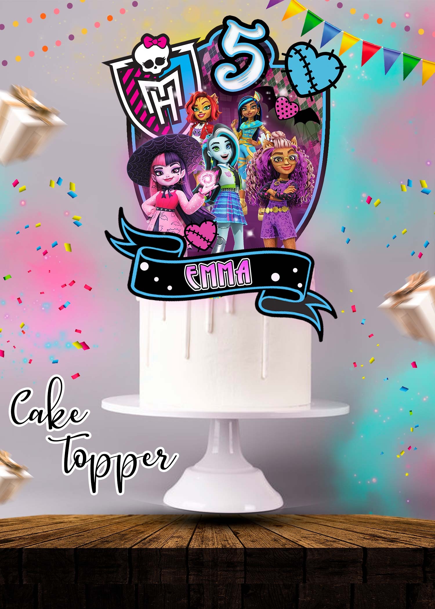 MONSTER HIGH PRINTABLE CAKE TOPPER DIGITAL FILE Oscarsitosroom