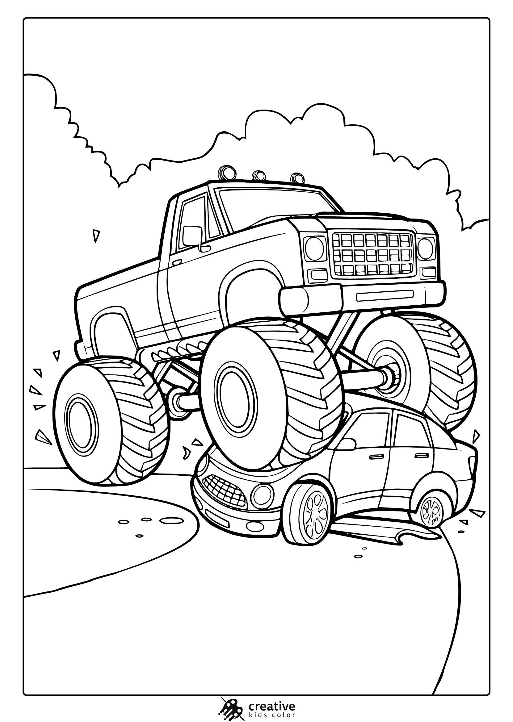 Monster Truck Coloring Pages 20 Free Printable PDF  Monster Truck Coloring Pages 20 Free Printable PDF