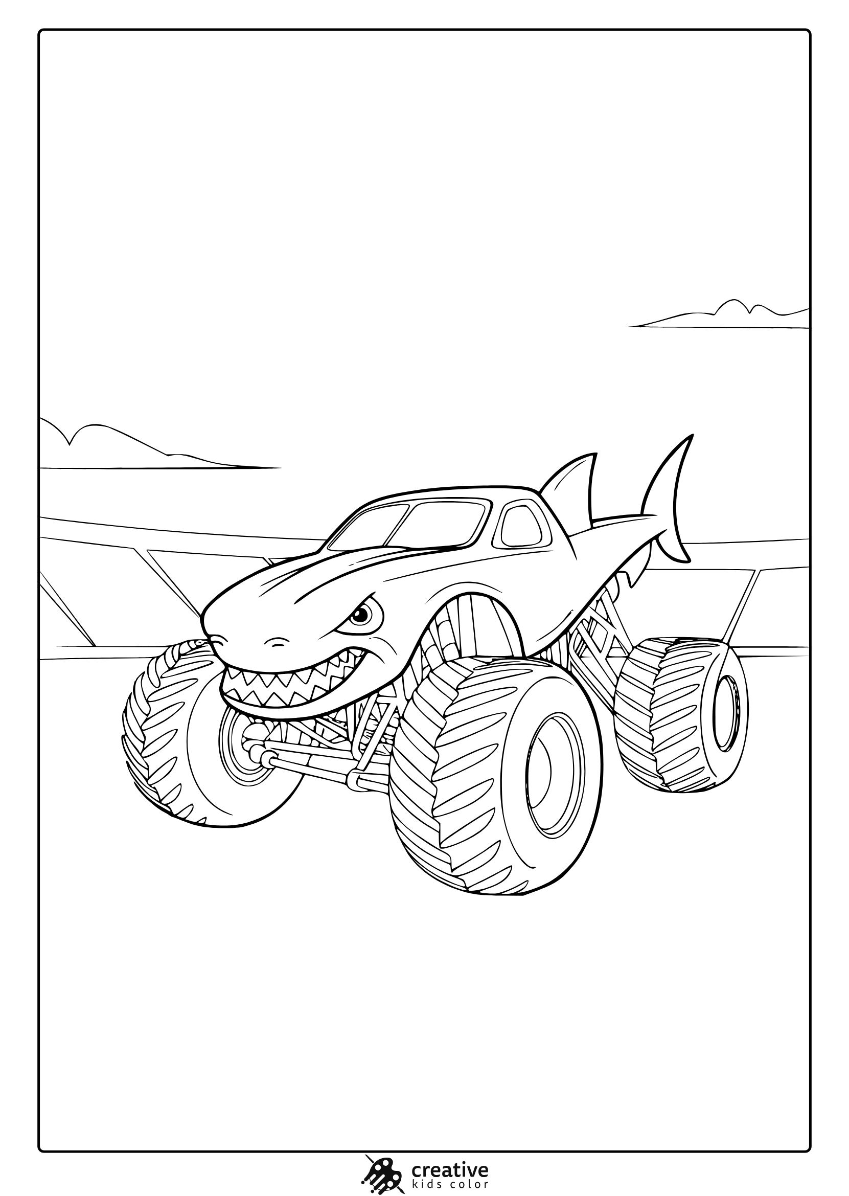 printable monster truck coloring pages