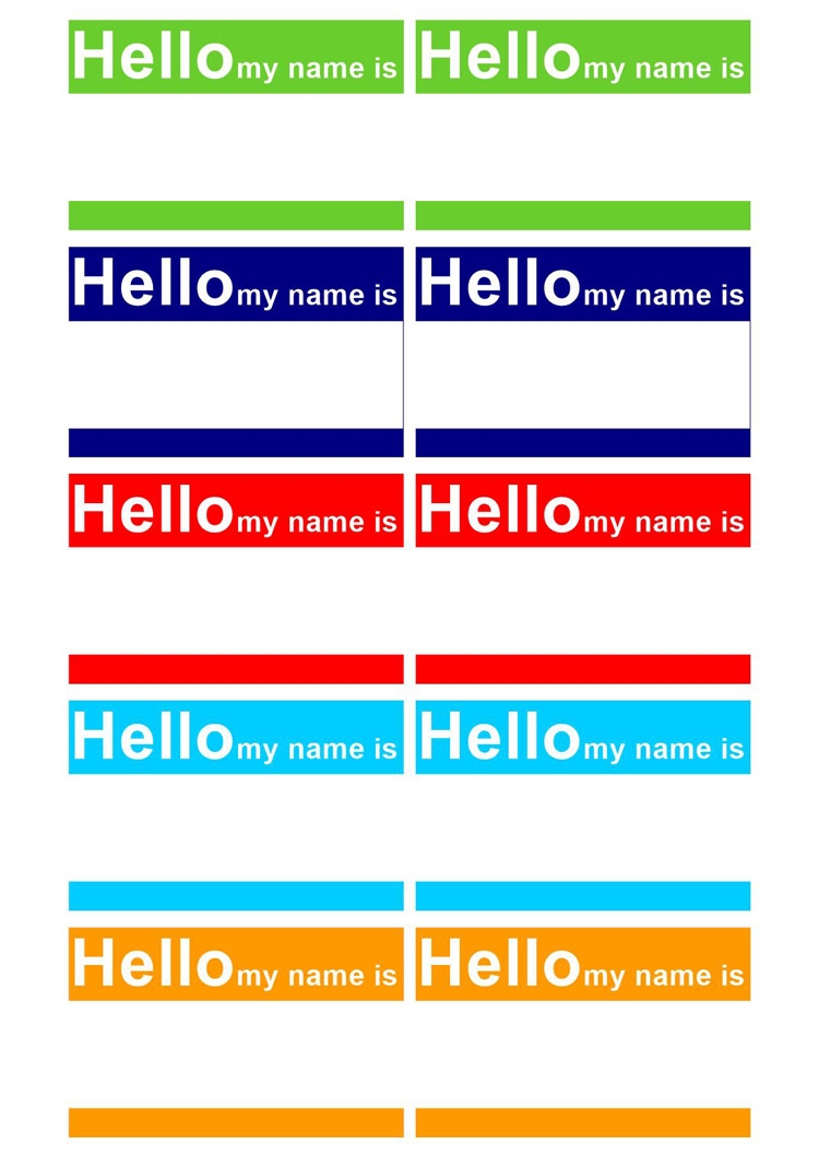 Name Tag Template Download Name Badge Templates