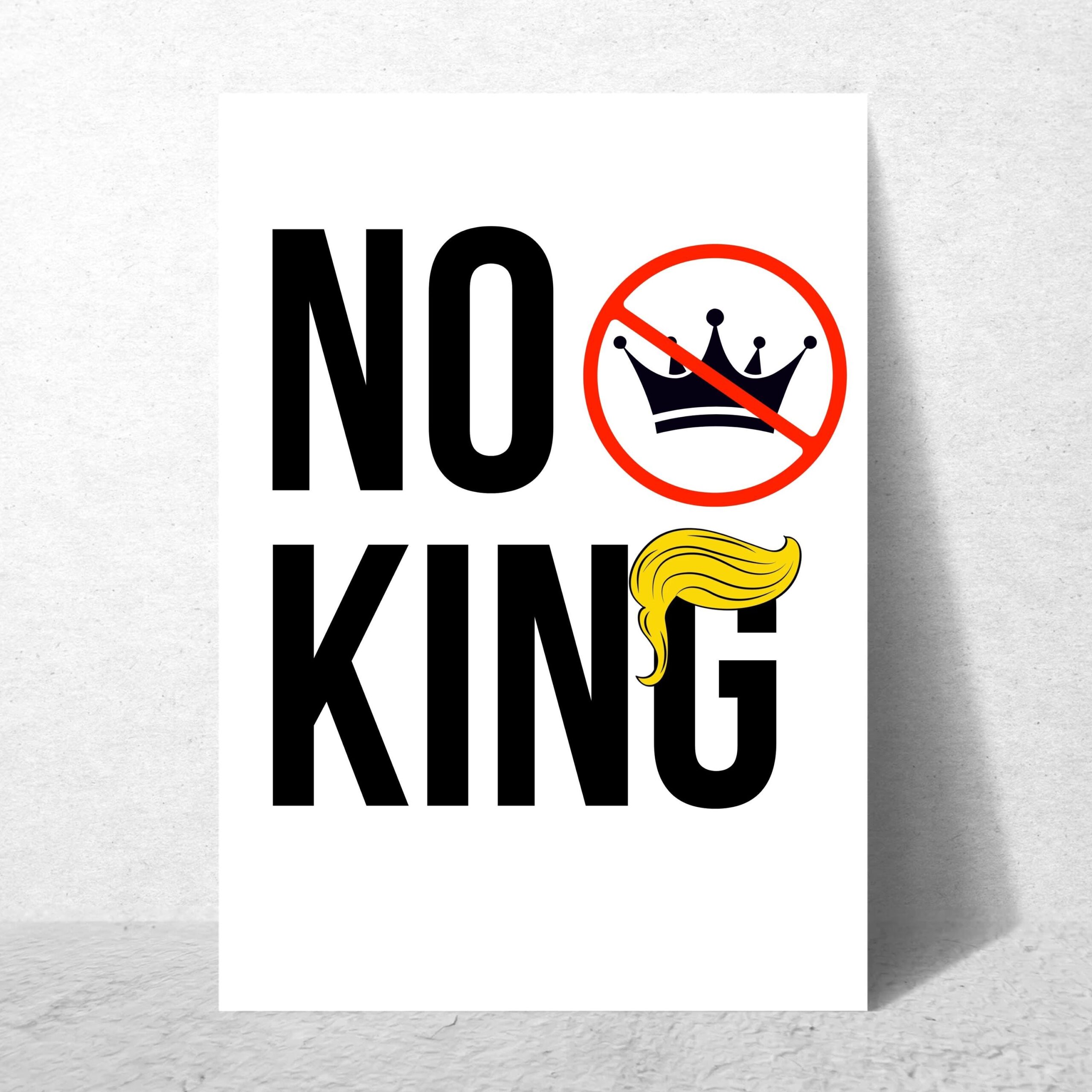 No King Anti trump Poster Digital Download 8 Color Options Printable Political Art Protest Wall Decor Instant Download Etsy