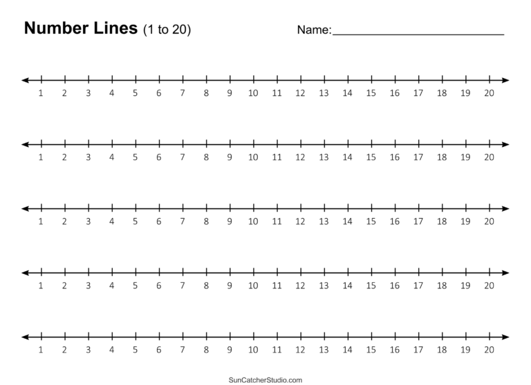 Number Lines Integers Decimals Blank Missing Numbers Free Printables Monograms Design Tools Patterns DIY Projects