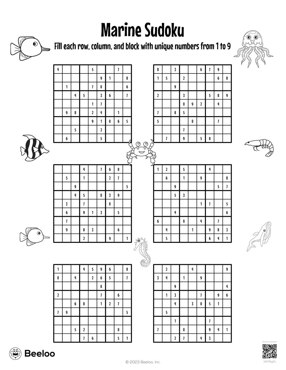 printable sudoku puzzle