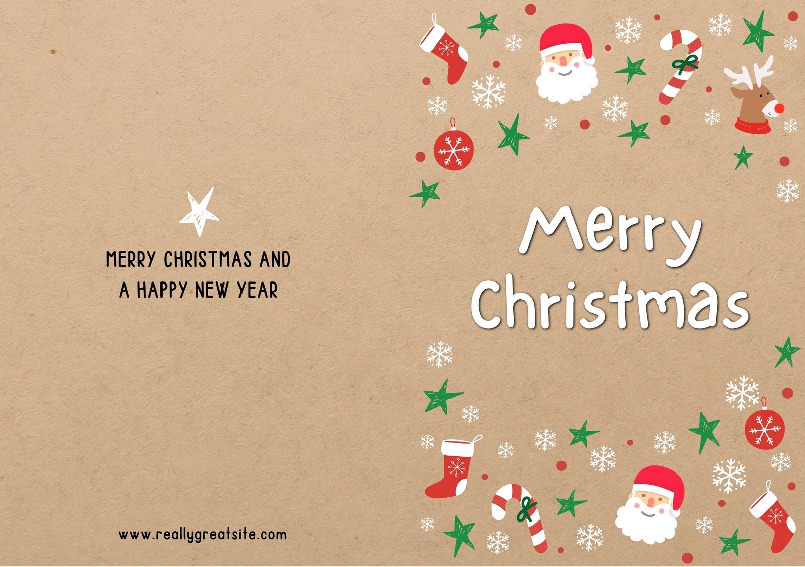 Page 2 Free Custom Printable Christmas Folded Card Templates Canva
