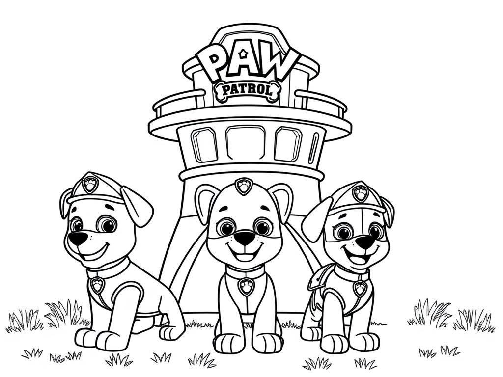 printable paw patrol pictures to color