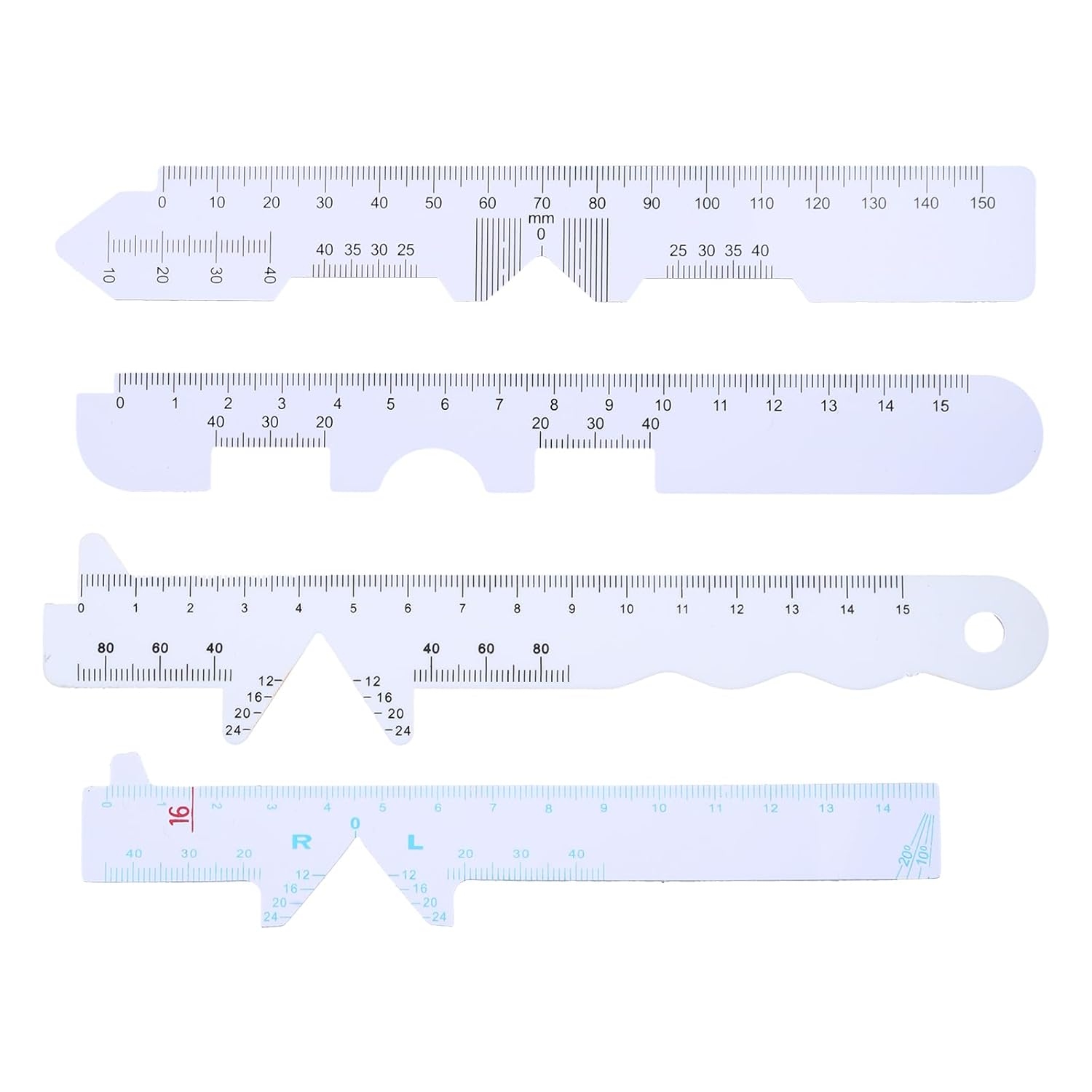 Pcs White Straight Edge PD Ruler Pupillometer Outlet