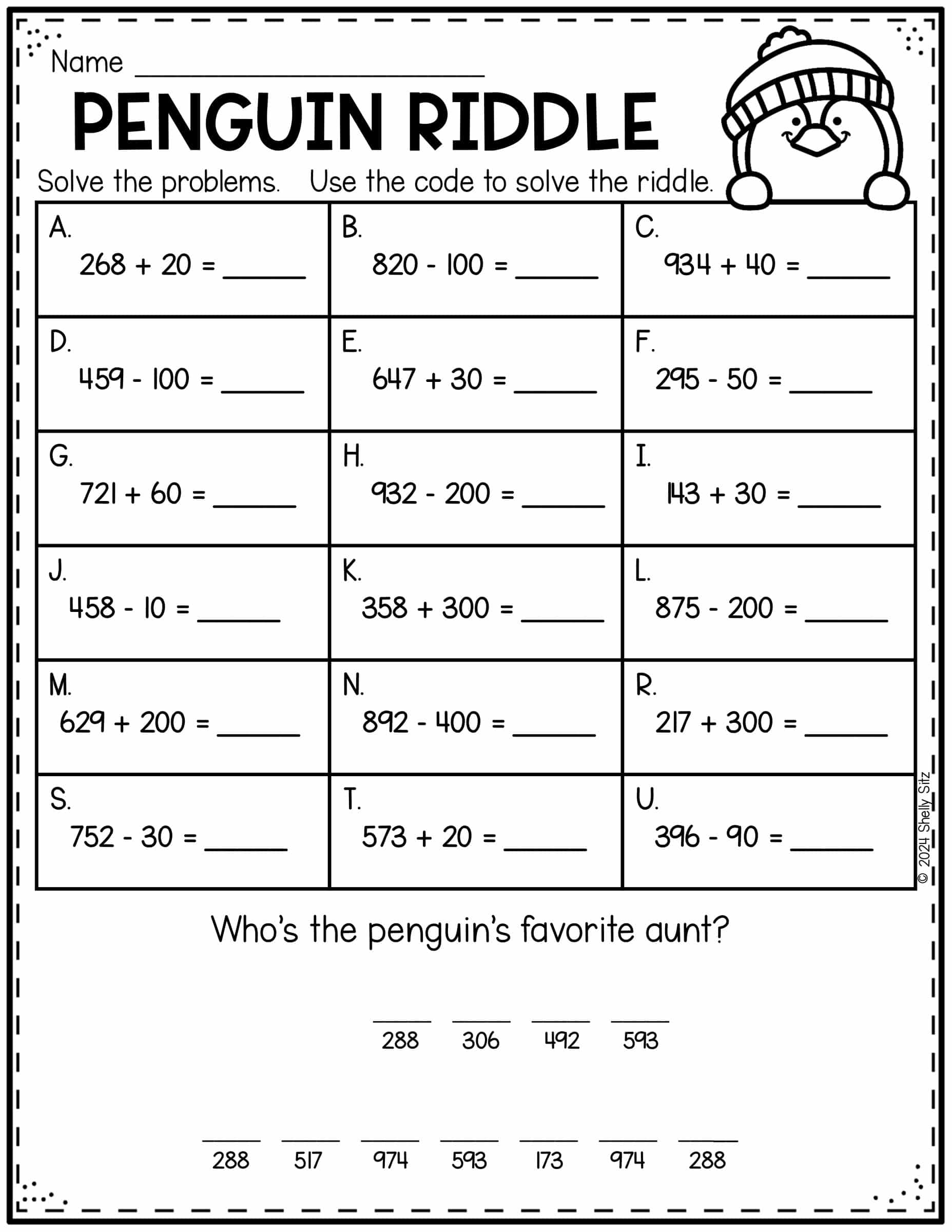 printable 2nd grade math worksheets