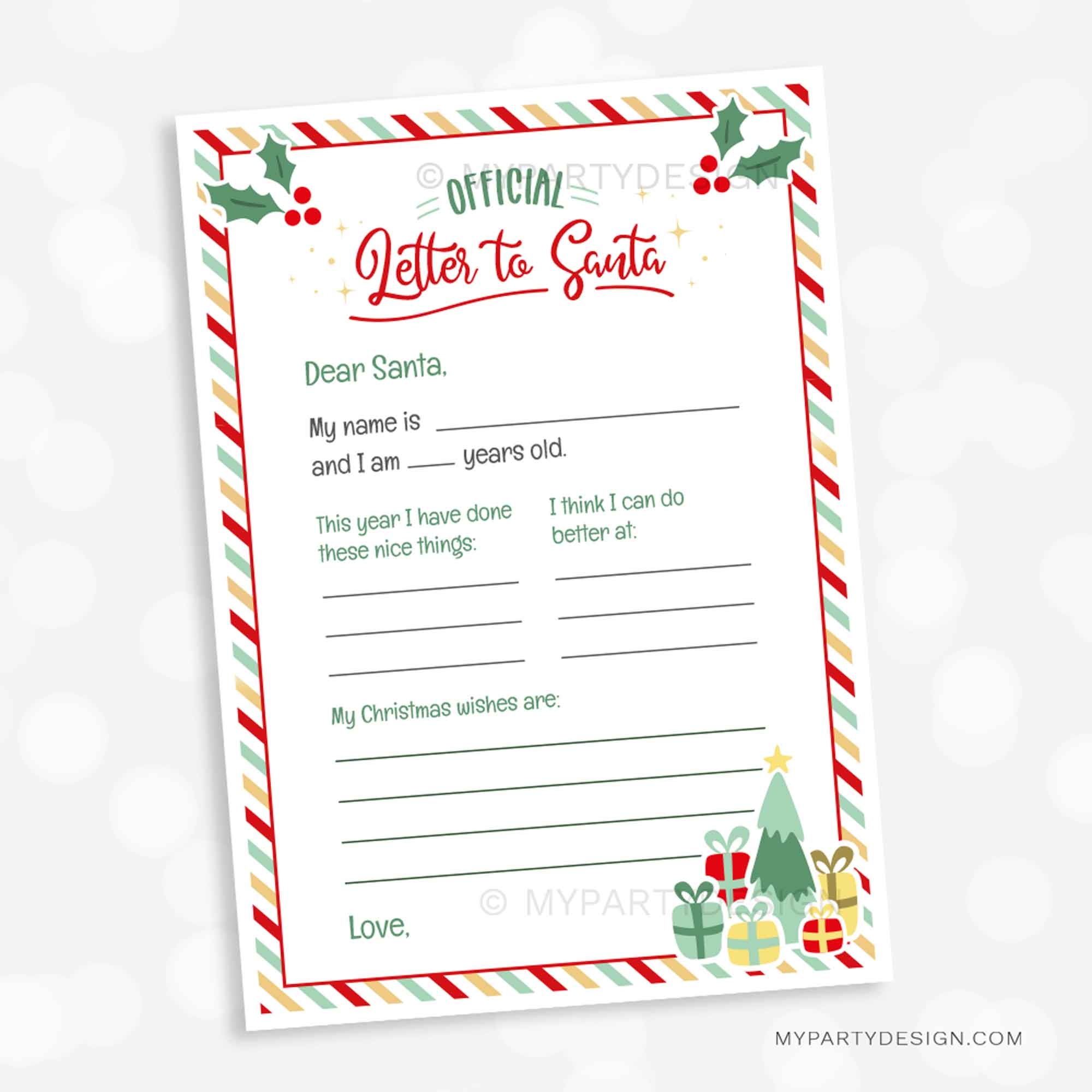 printable letter to father christmas