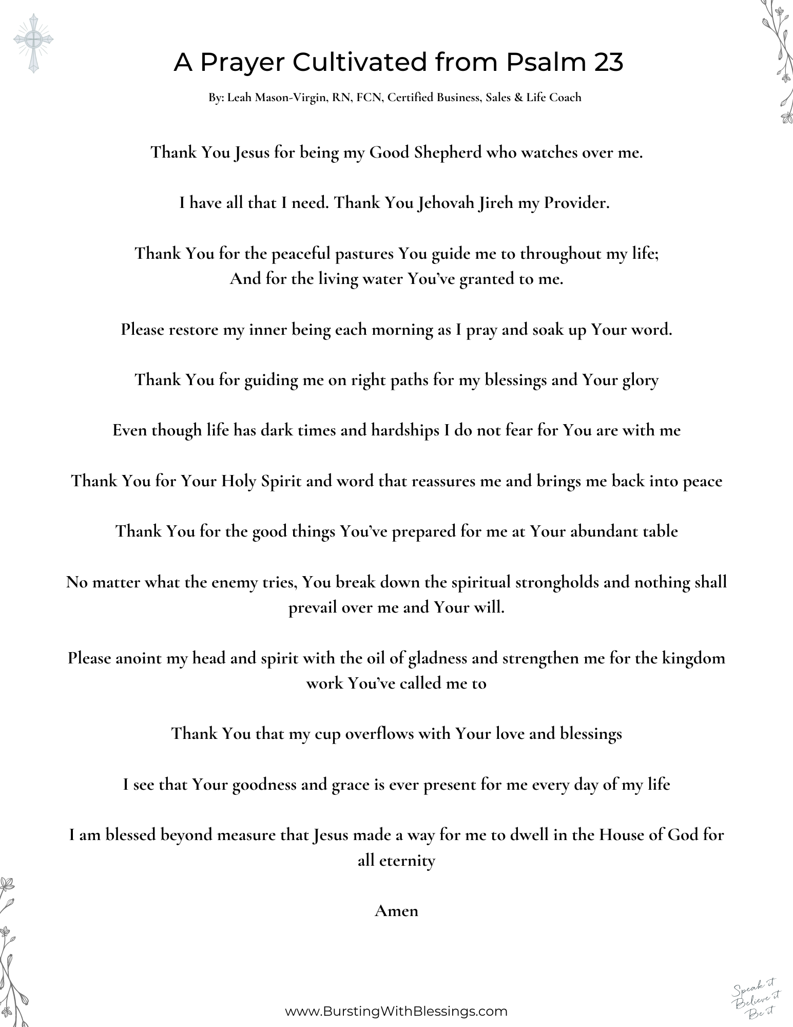 psalm 23 printable