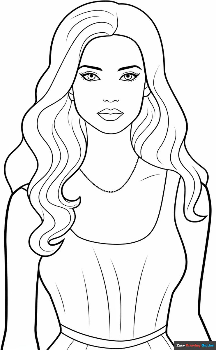 free barbie coloring pages printable