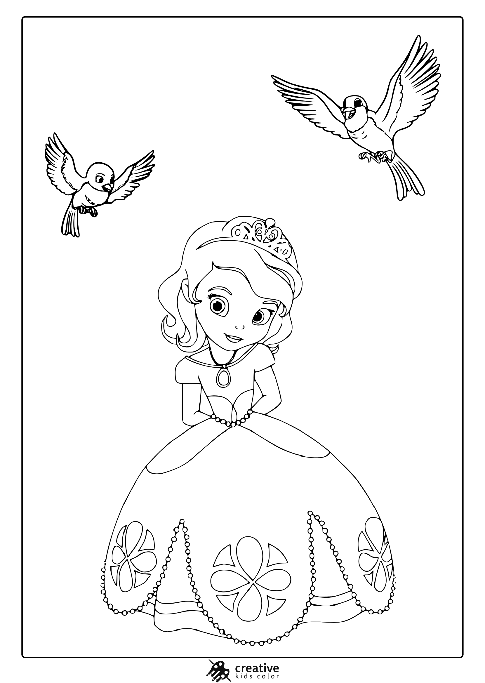 free printable princess coloring pages