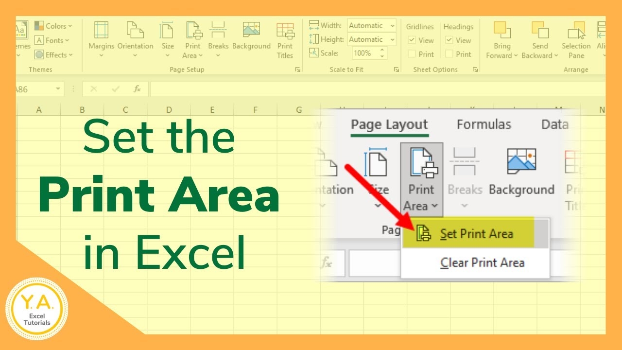 Print Area In Excel Tutorial YouTube